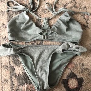 Boho ruffled women’s bikini, size small!